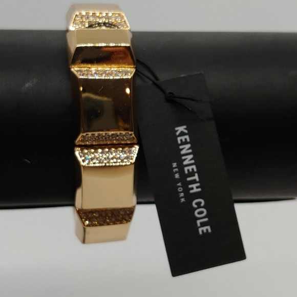 Kenneth Cole Goldtone Square Pave Stretch Bracelet - Picture 5 of 5